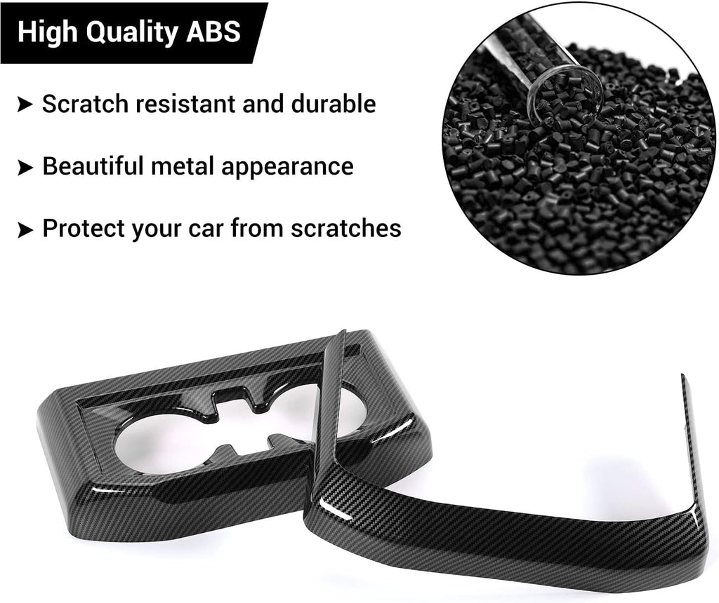 Carbon Fiber Rear Water Cup Holder Panel Trim for Ford F150 Y449274