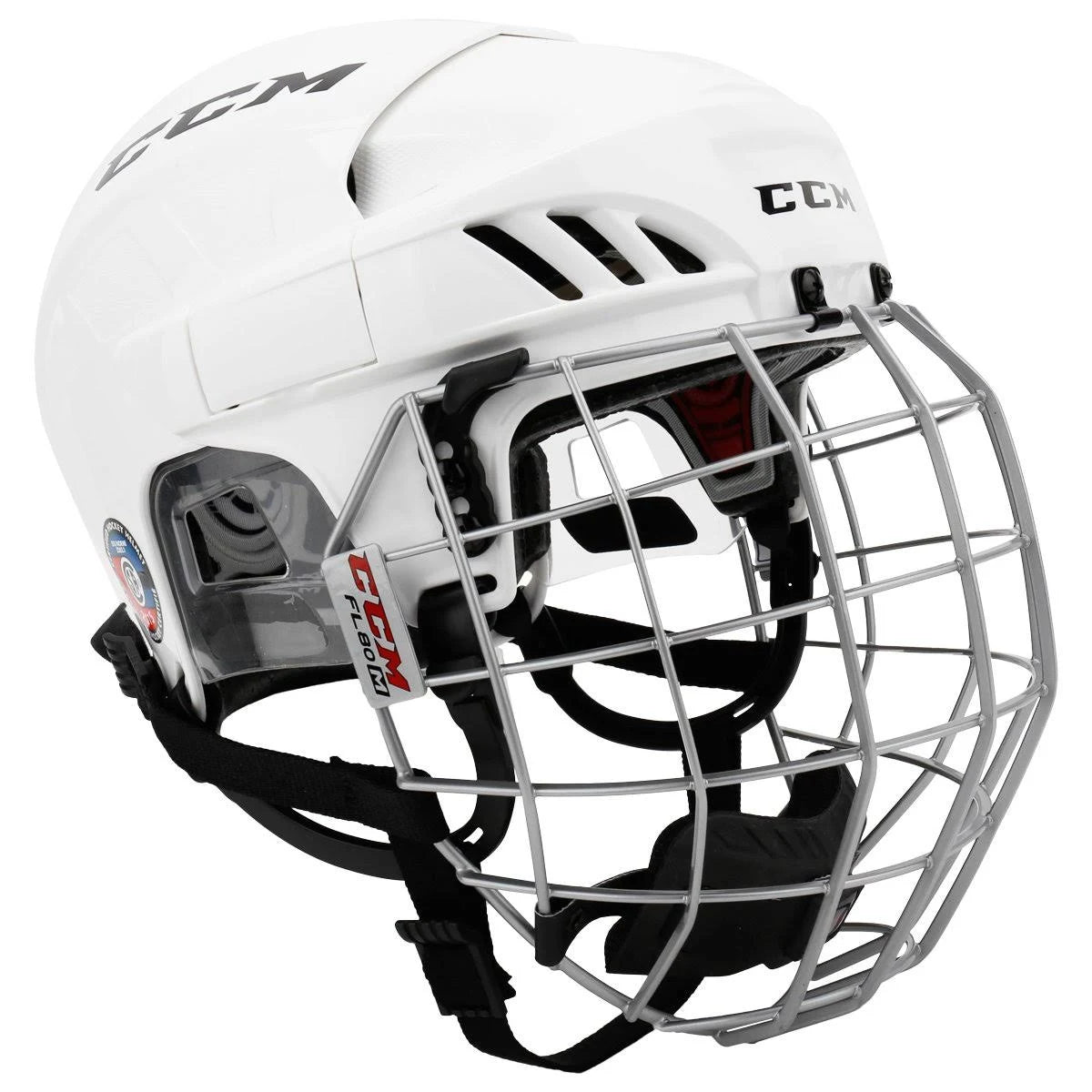 White M Hockey Helmet Combo Y4072