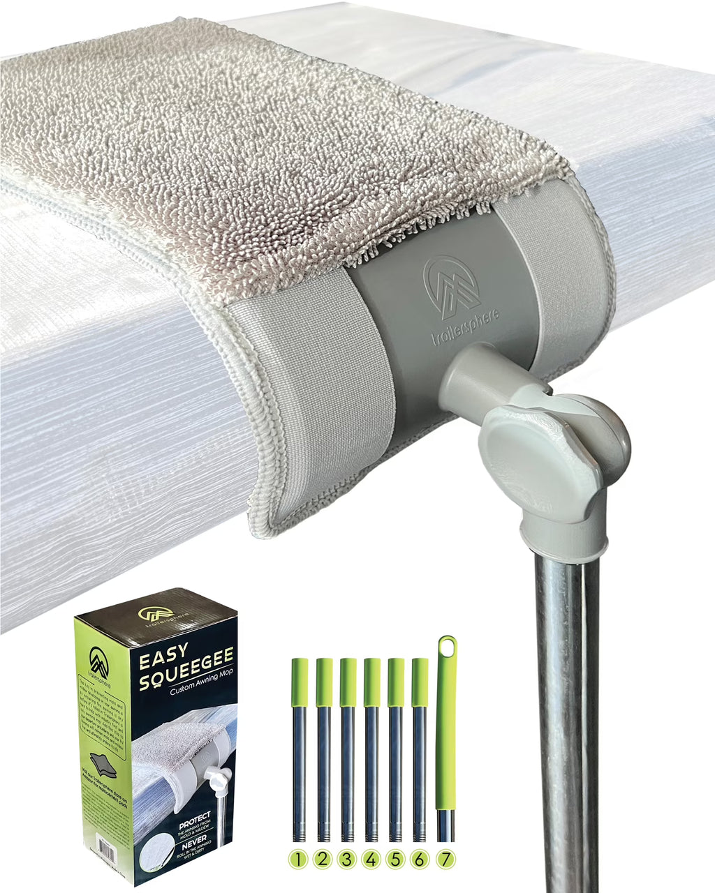 Rotating and Lockable Head Extendable Pole Dual Sided Mop Pad T30313