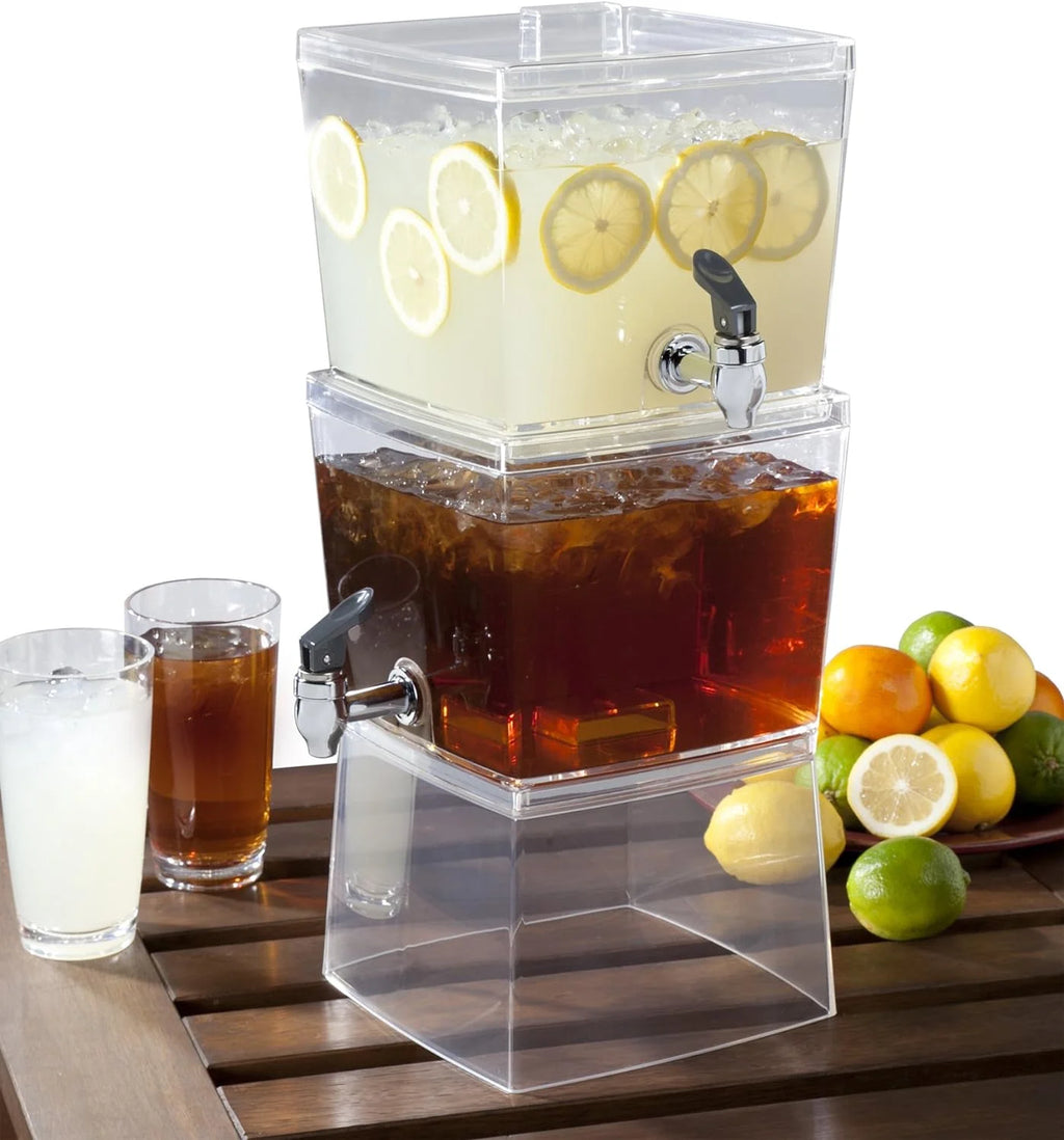 Clear Stacking Beverage Dispenser, 2 Units, Gallon V3129