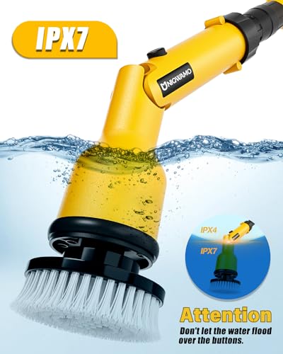 Electric Spin Scrubber with Adjustable Extension Arm & 8 Brushes Y50708