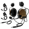 Tactical Headset with ARC Helmet Rail Mount and PTT Adapter Kenwood Plug G227819