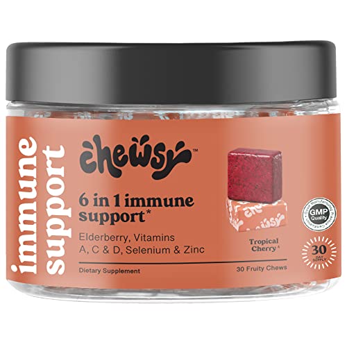 Immune Support Supplement Fruity Chews with Elderberry, Vitamin C, A & D, Zinc & Selenium Z245694