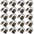 20 Pairs Passive HD BNC Video Balun Transceiver Transmitter AHD/TVI/CVI/CVBS Cable Connectors for CCTV Security Cameras I3575