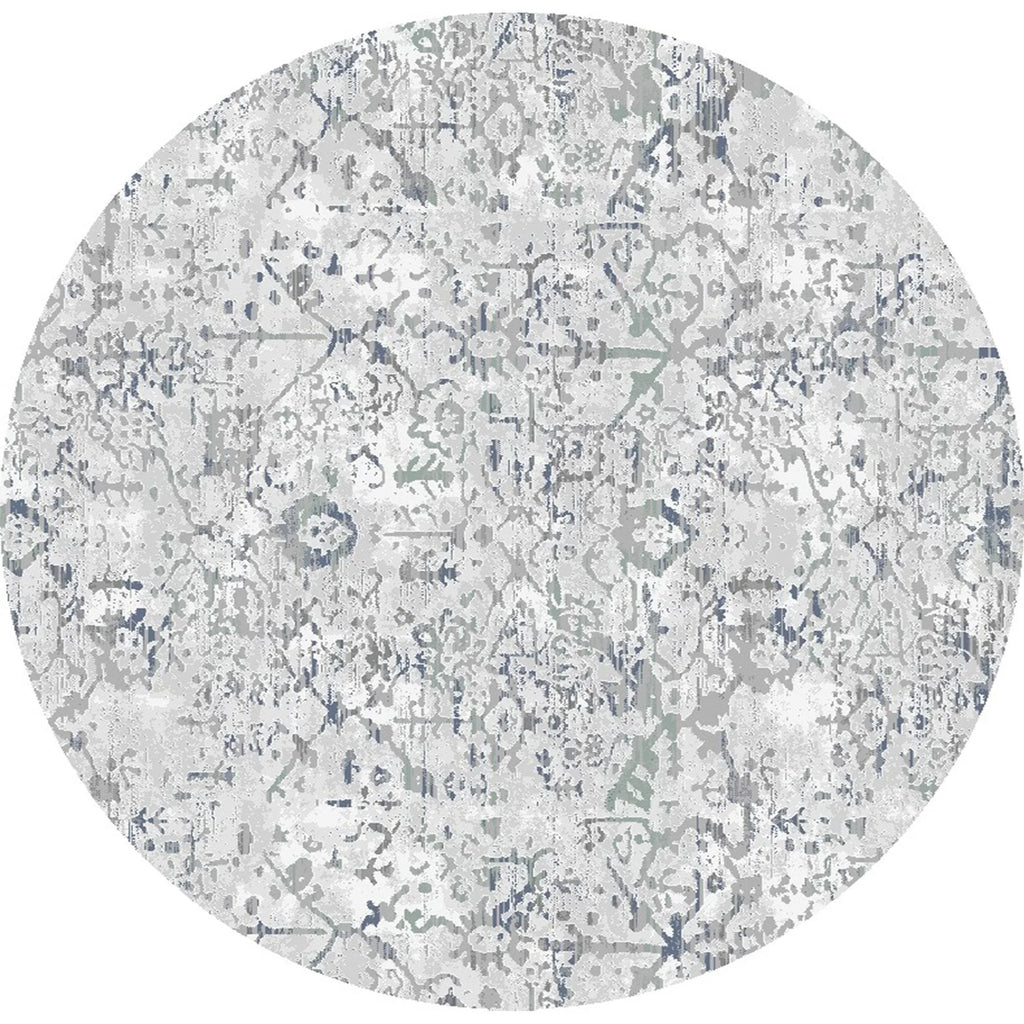 5'3" Round Multi Area Rug Z4413