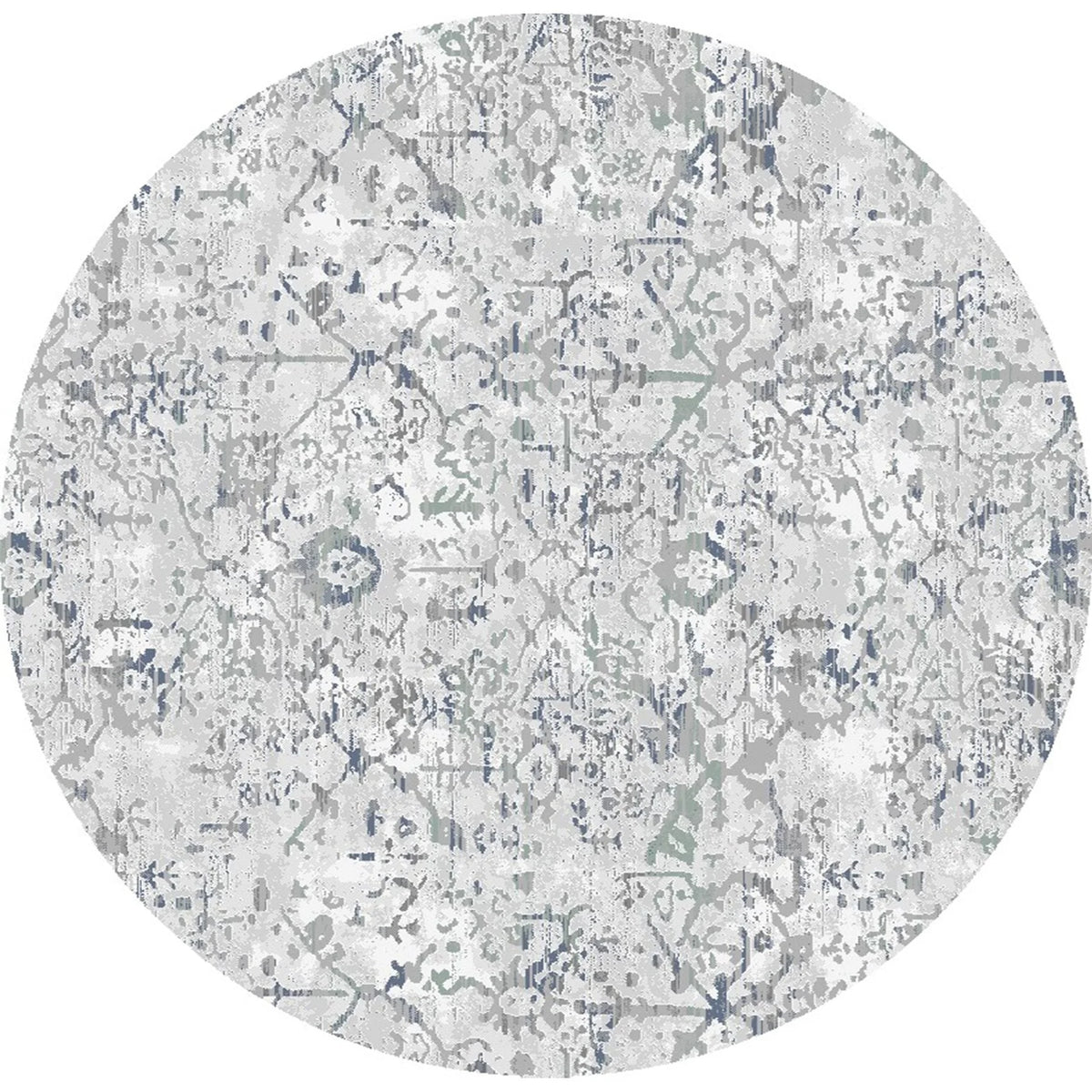 5'3" Round Multi Area Rug Z4413