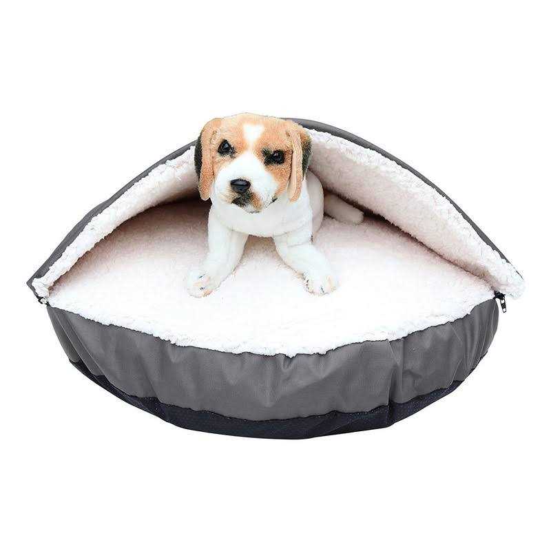 Oxford Sherpa Pet Cave and Round Pet Bed Z69297