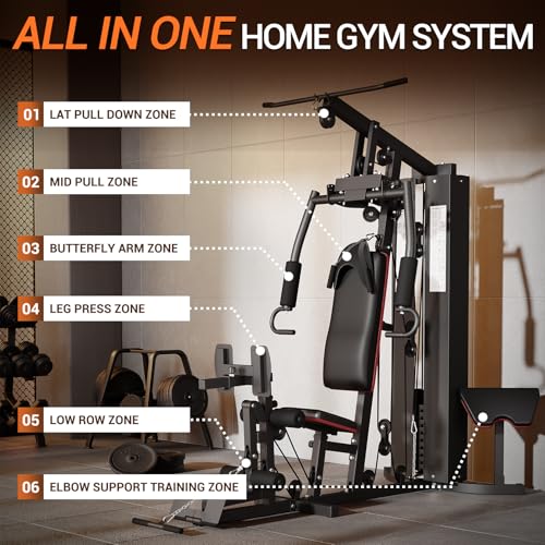 Multifunctional Full Body Workout Machine with 150LBS Weight Stack N335183