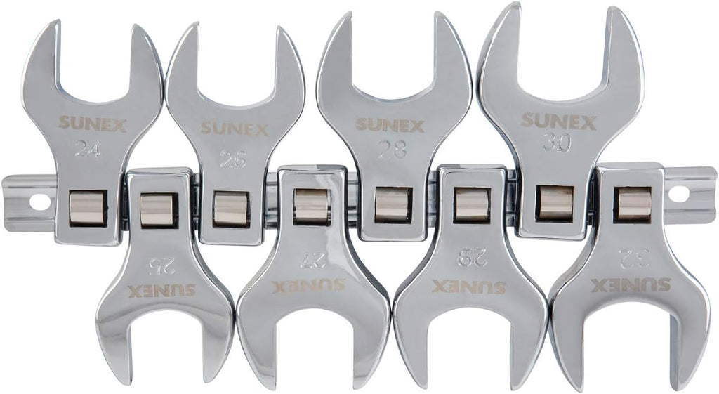 8 Piece 1/2" Dr. Jumbo Metric Crowfoot Wrench Set H867