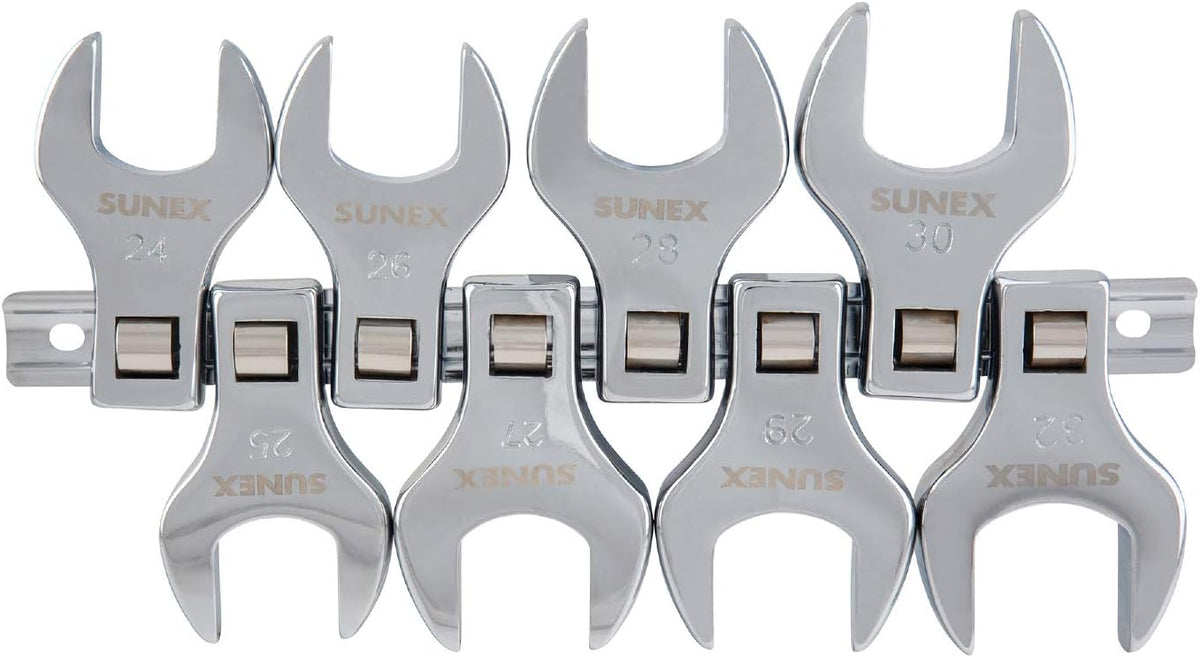 8 Piece 1/2" Dr. Jumbo Metric Crowfoot Wrench Set H867