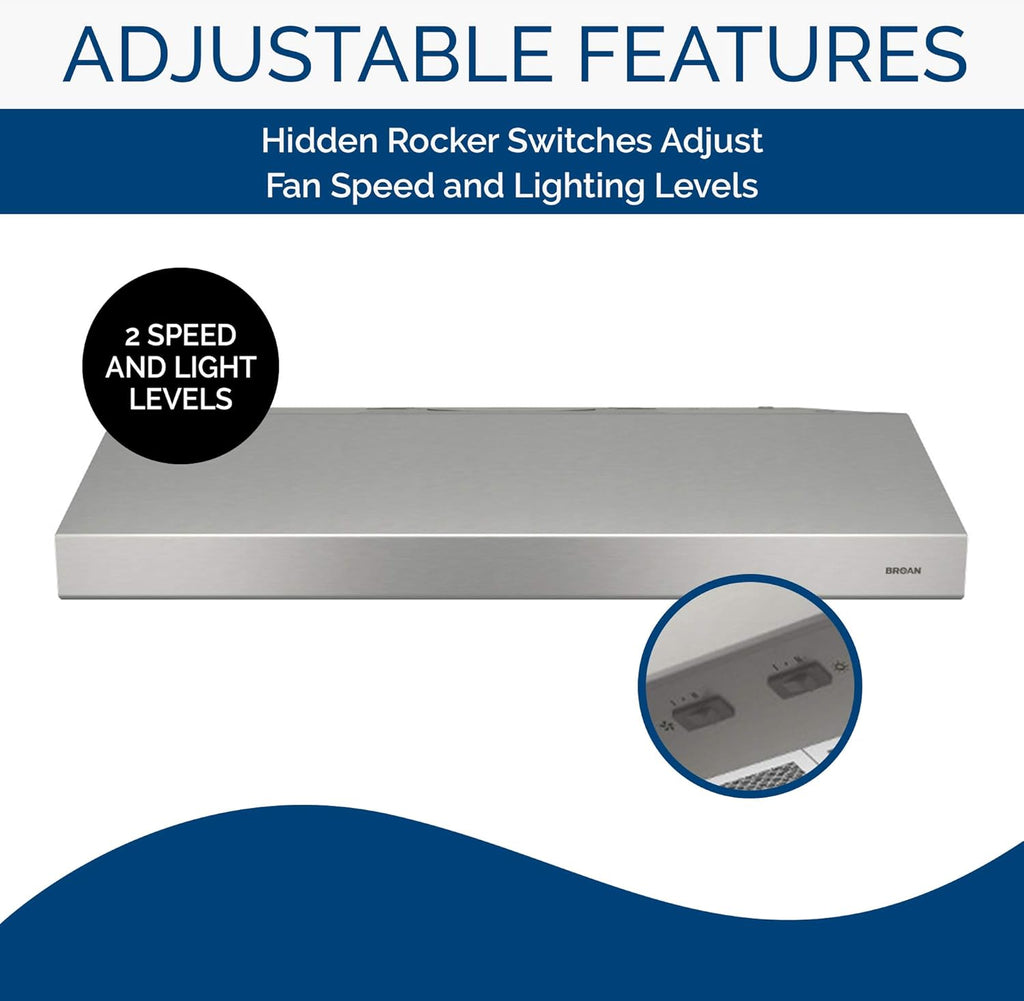 Stainless Steel 30-inch Under Cabinet Range Hood with Light V70561