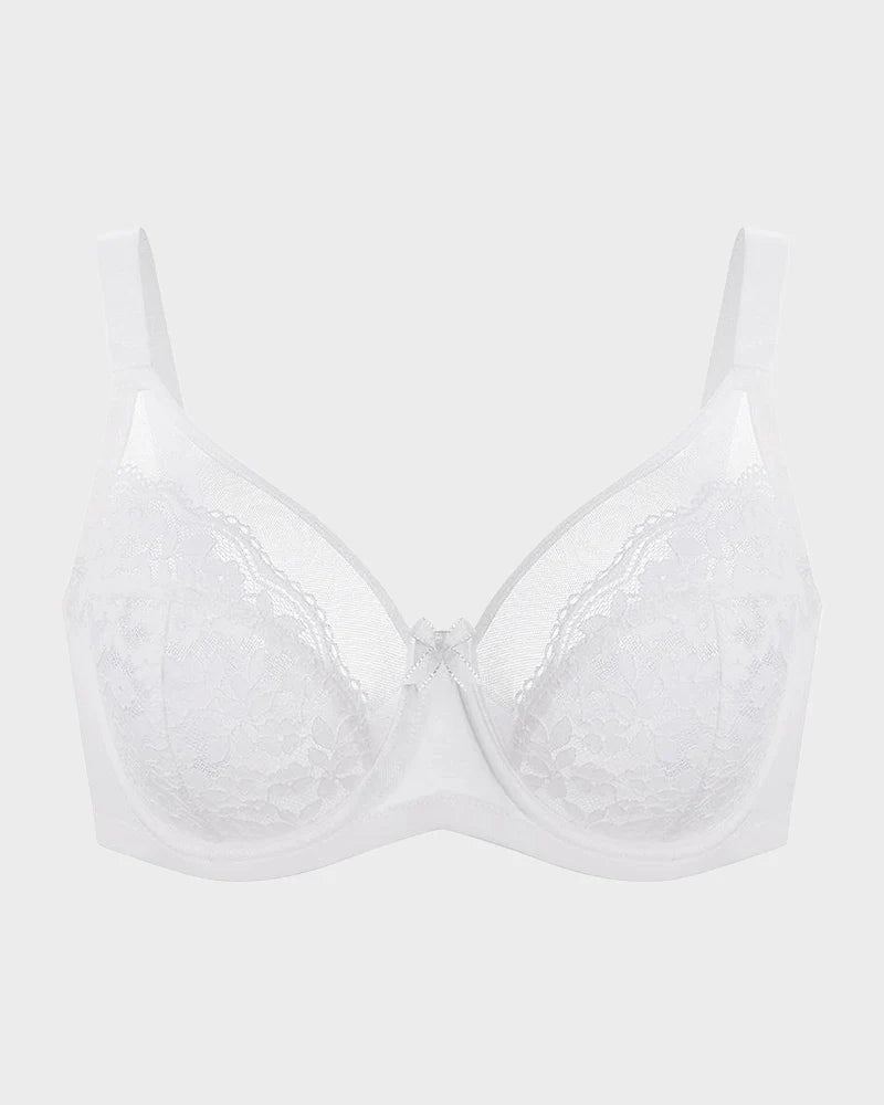 Floral Lace Minimizer Bra Full Coverage D2248