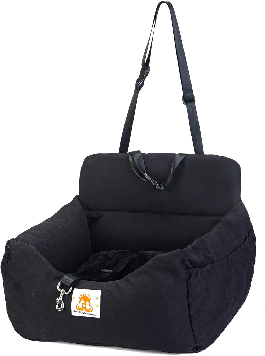 Dog Car Seat with Storage Pocket and Safety Leash A395