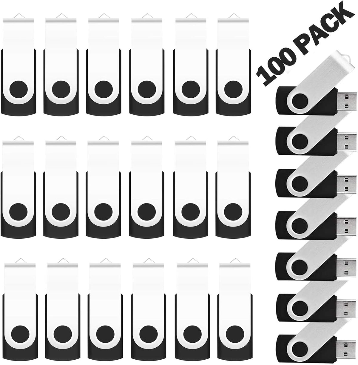 100PCS 4GB USB 2.0 Swivel Flash Drives L795