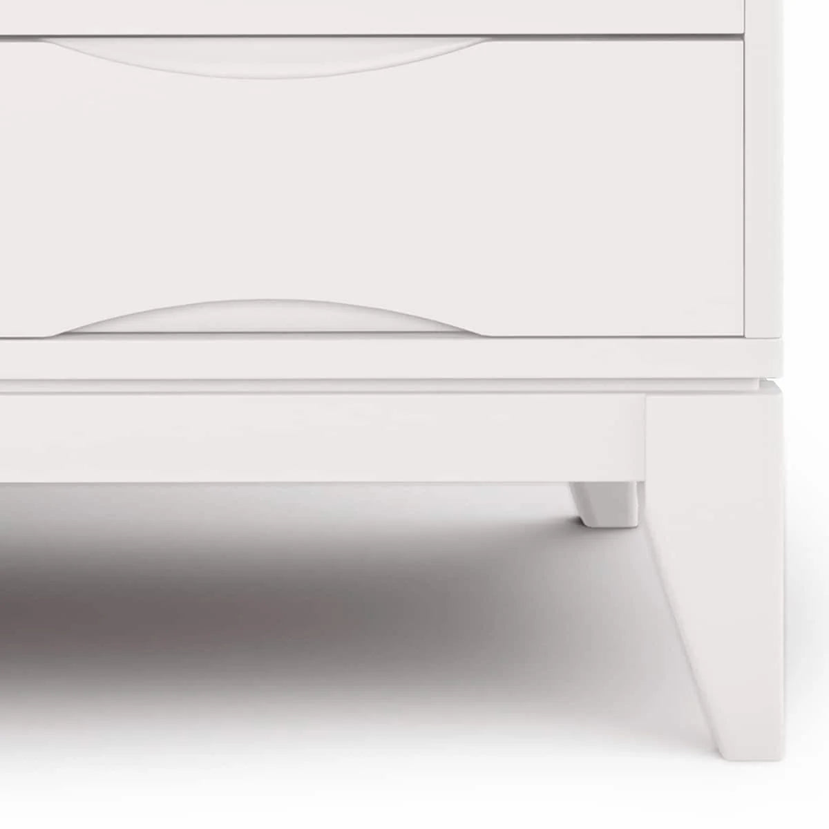 White 60 inch Wide Solid Hardwood TV Media Stand G2466