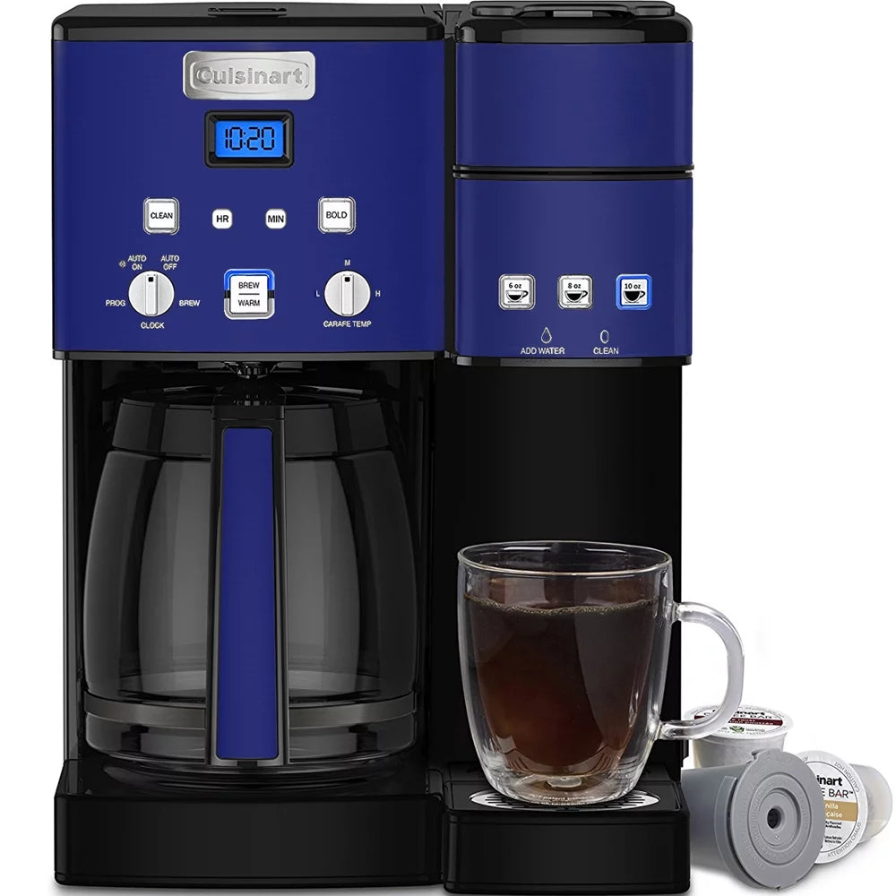 12 Cup Coffee Maker and Single-Serve Brewer Navy Bundle A4543