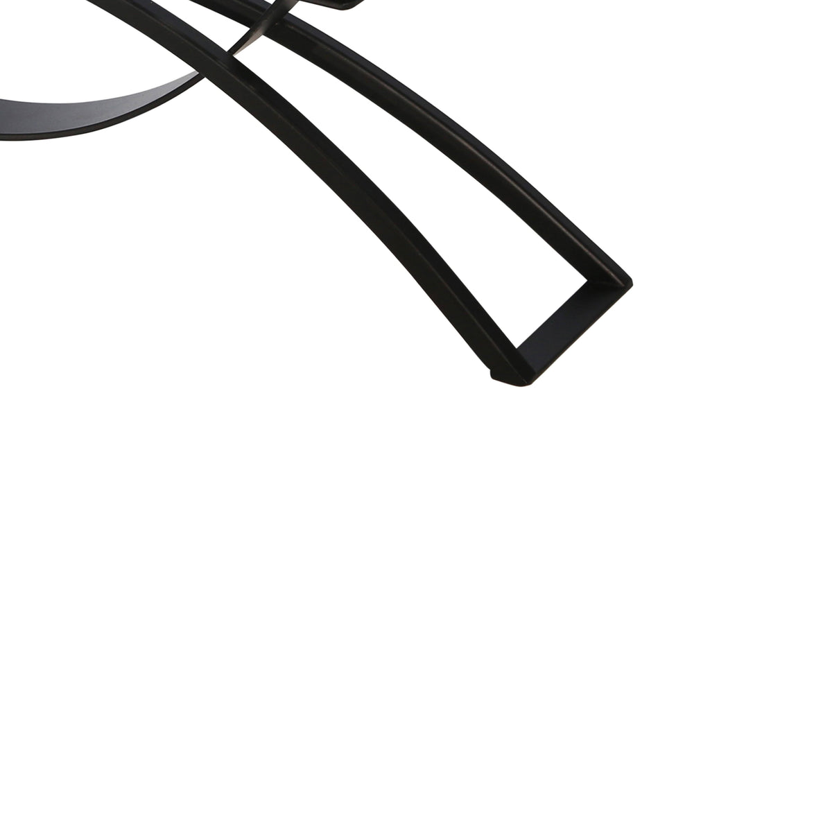 Glass Candle Holder with Metal Base Black P978830