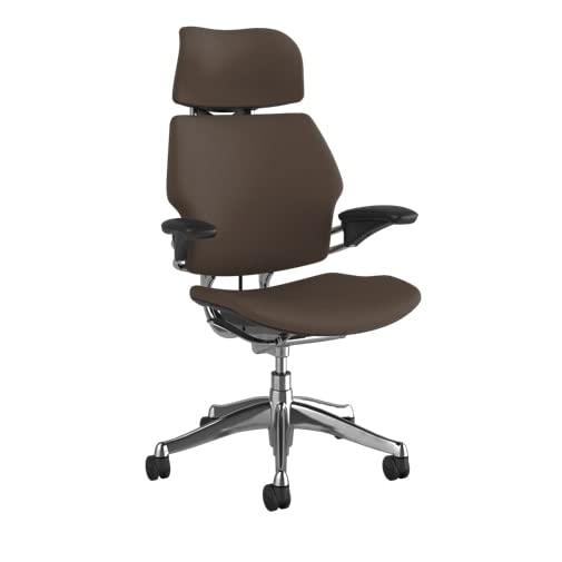 Polished Aluminum Frame Black Lotus Fabric Ergonomic Office Chair with Headrest I10916