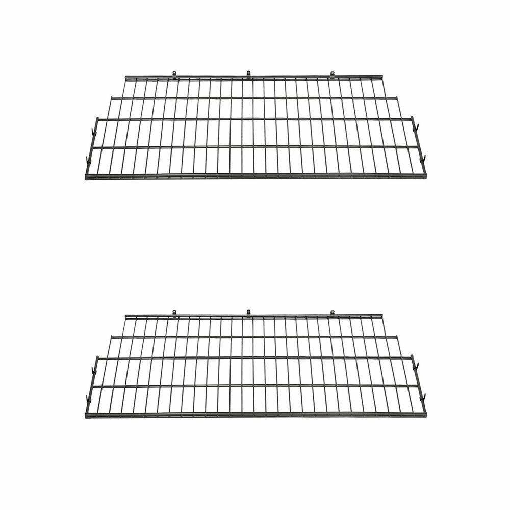 Vertical Storage Shed Metal Wire Shelf Rack 2 Pack Z6512
