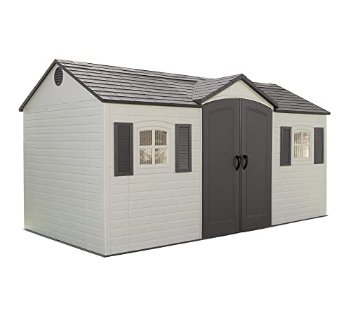 Outdoor Storage Dual Entry Shed, 15 x 8 ft, Desert Sand V9857
