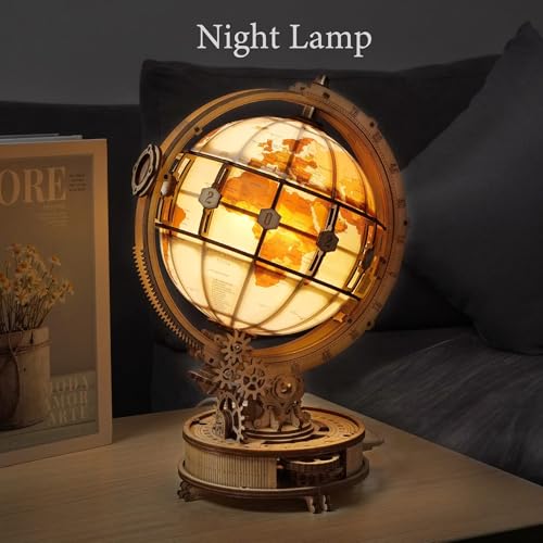 Illuminated Globe with Stand 180pcs 3D Wooden Puzzles Y34021