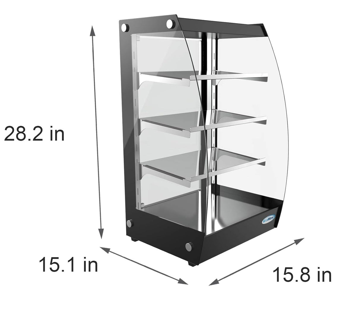 Commercial Glass Bakery Display Case 4 Tier with LED Lighting C201