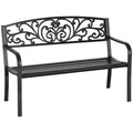 50" Steel 2 Seat Garden Bench E19663