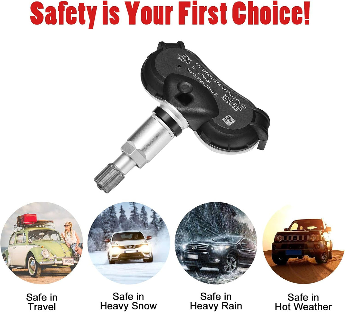 TPMS Sensor 315Mhz Programmed Tire Pressure Sensor Pack of 2 E297731