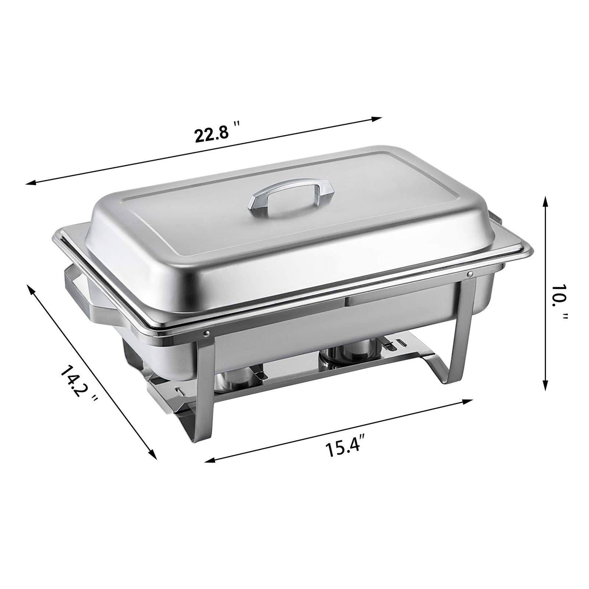 8 Quart Stainless Steel Full Size Chafing Dish Set B409123