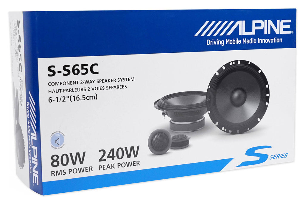 2 Pairs 6.5x22 Car Audio Component Speakers with Tweeters O423462