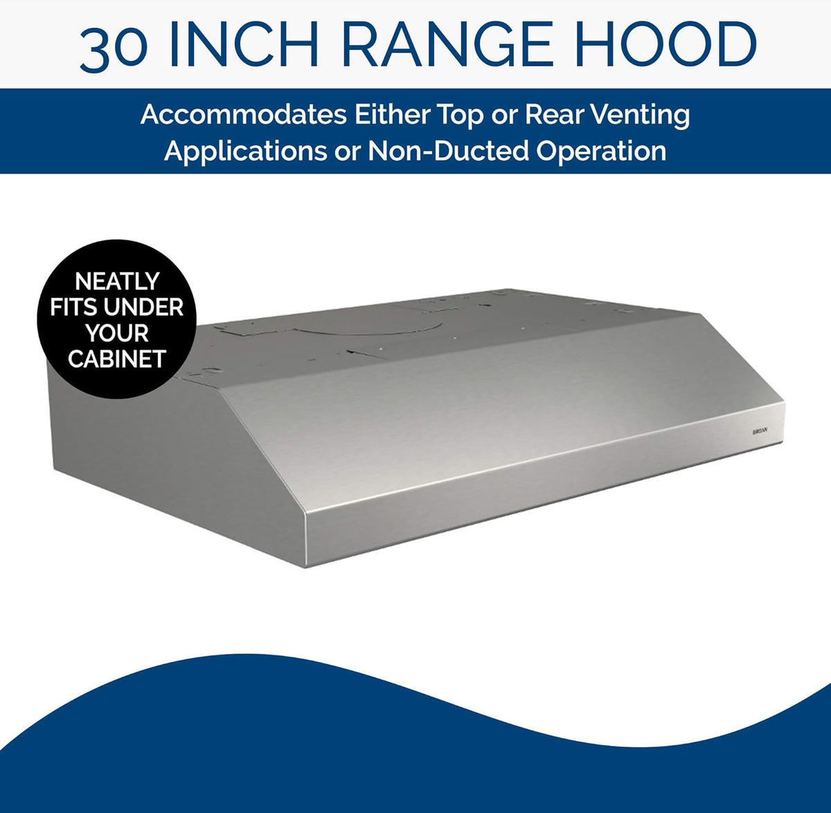 Stainless Steel 30-inch Under Cabinet Range Hood with Light V70561