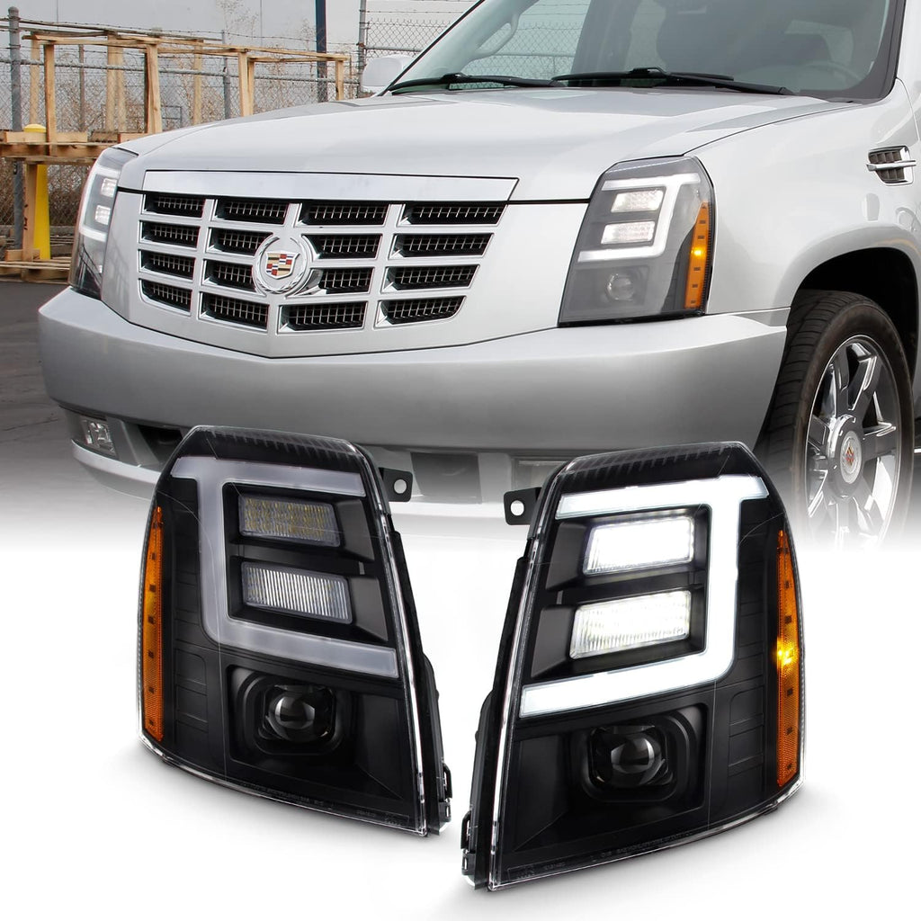 Black Smoked LED Projector Headlight P765