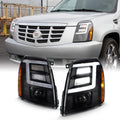 Black Smoked LED Projector Headlight P765