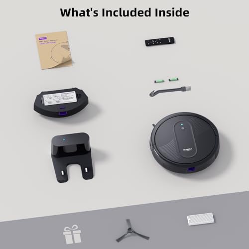 Robot Vacuum Cleaner, 3000Pa Suction, 3.2" Super-Slim, 140Min Runtime Z857686