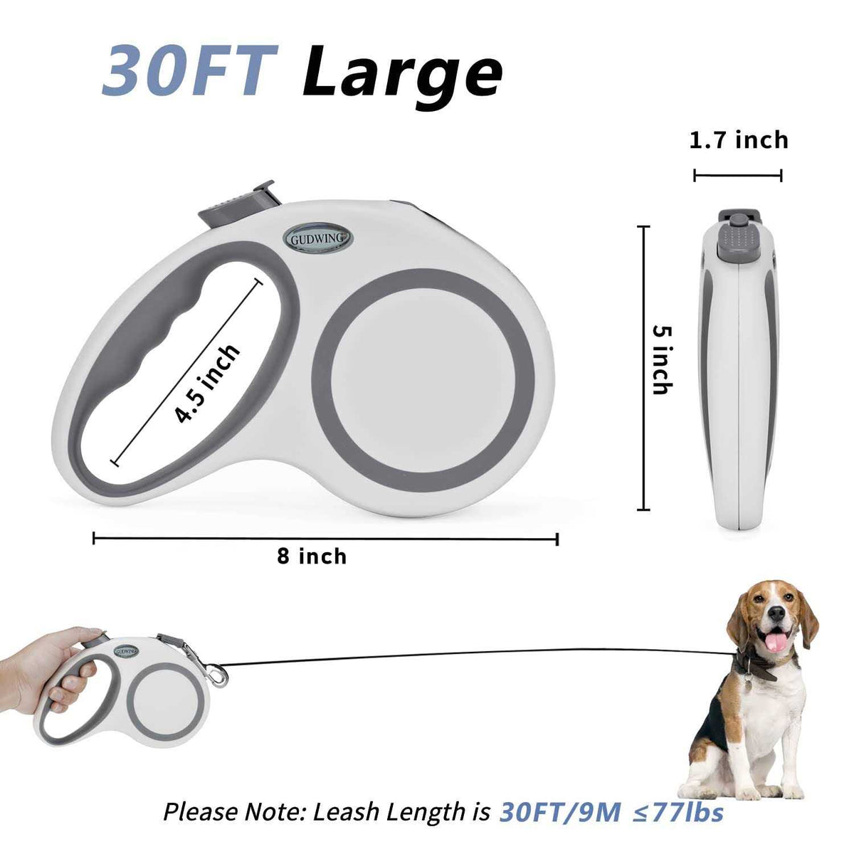 Retractable Dog Leash 30 Ft O338