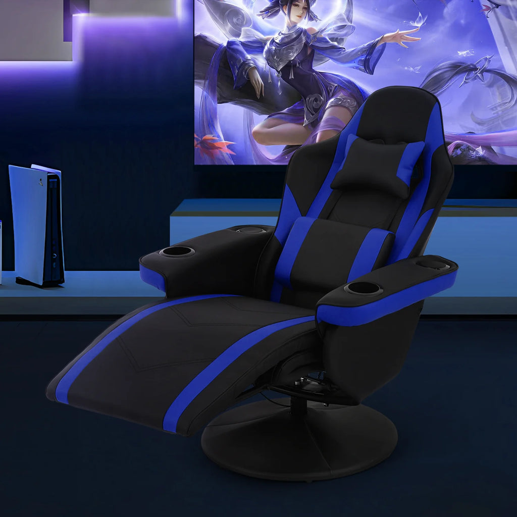 Blue Massage Gaming Recliner Chair with Speaker K232407