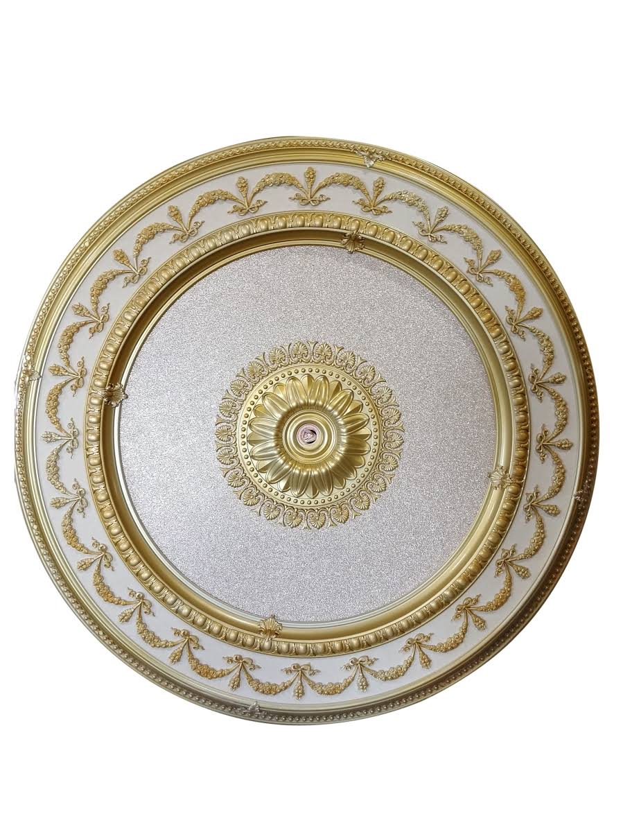 Fiberglass Round Ceiling Medallion Rose Gold N41579