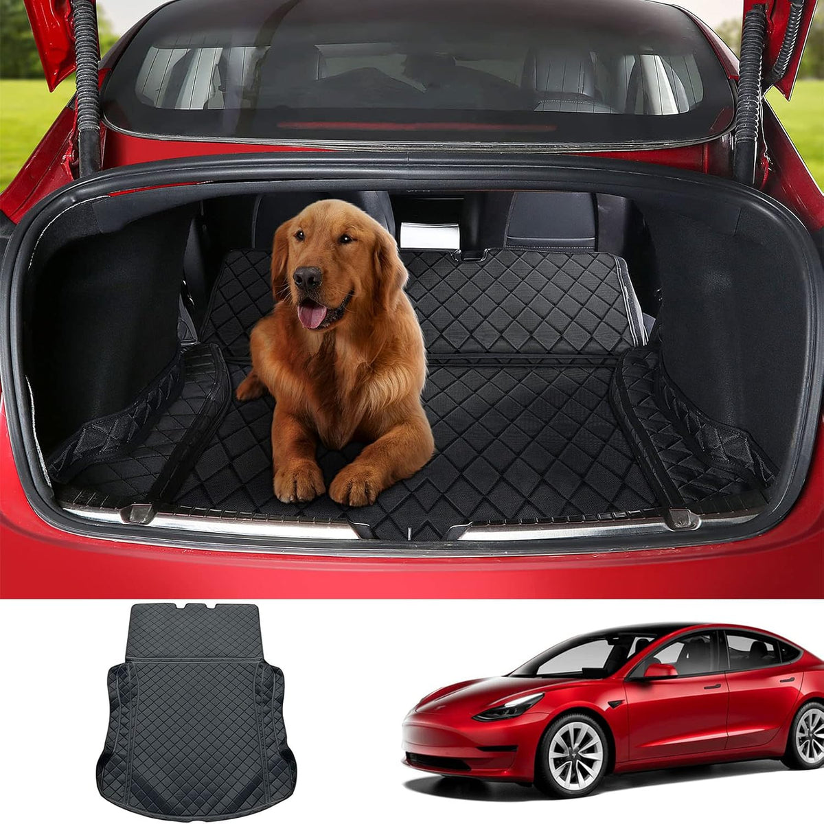 Black Waterproof Trunk Dog Mat Pack of 2 I7090