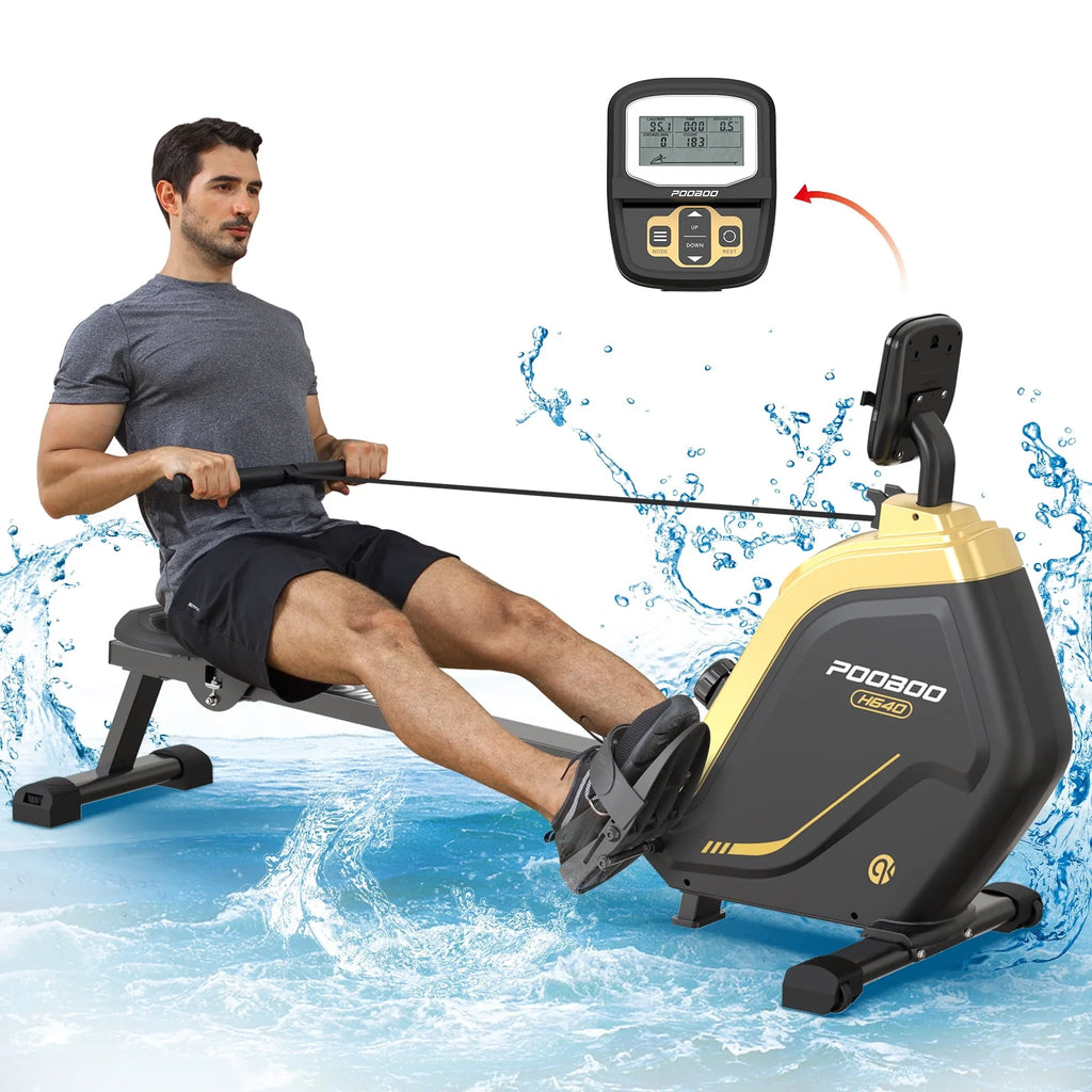 Foldable Magnetic Rowing Machine with 16 Level Resistance N407