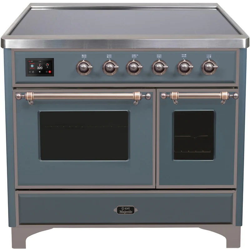 Blue Grey Induction Range with Electric Oven H110123