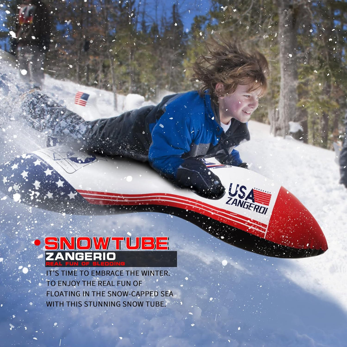 Heavy Duty Inflatable Snow Sled Pack of 2 R72933