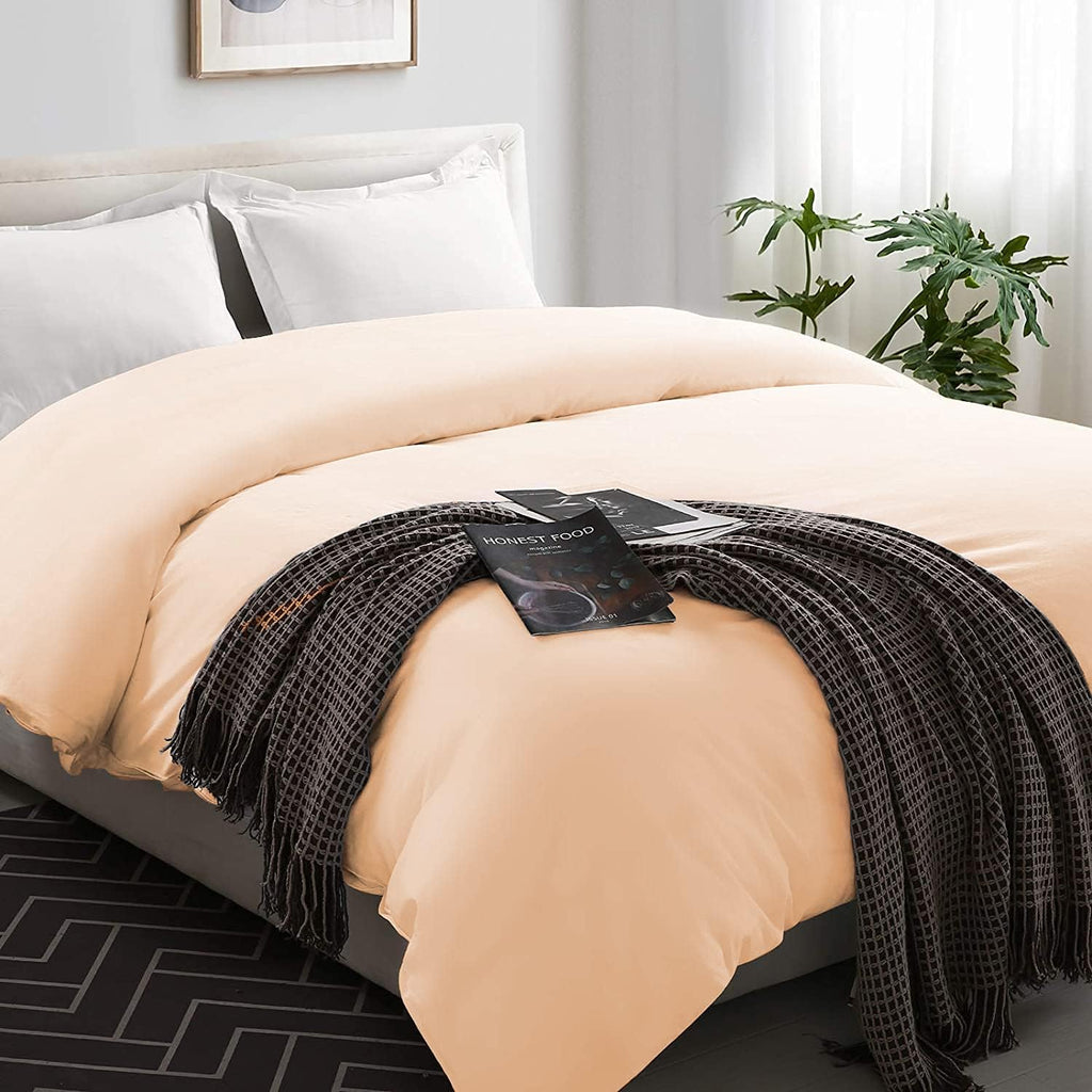 Silver Grey Striped King Duvet Cover with Zipper Closer G370