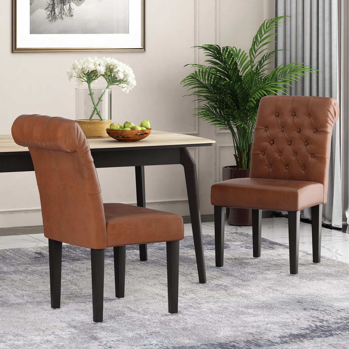 Faux Leather Dining Chairs Set of 2 G899610