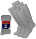 6 Pairs Over The Calf Knee High Cotton Socks Gray X652846