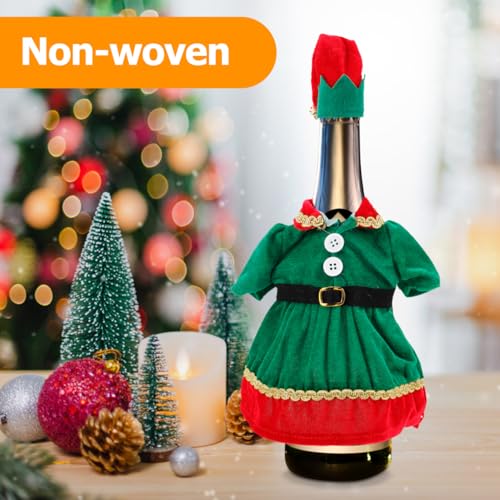 Christmas Wine Bottle Covers with Hats S1574