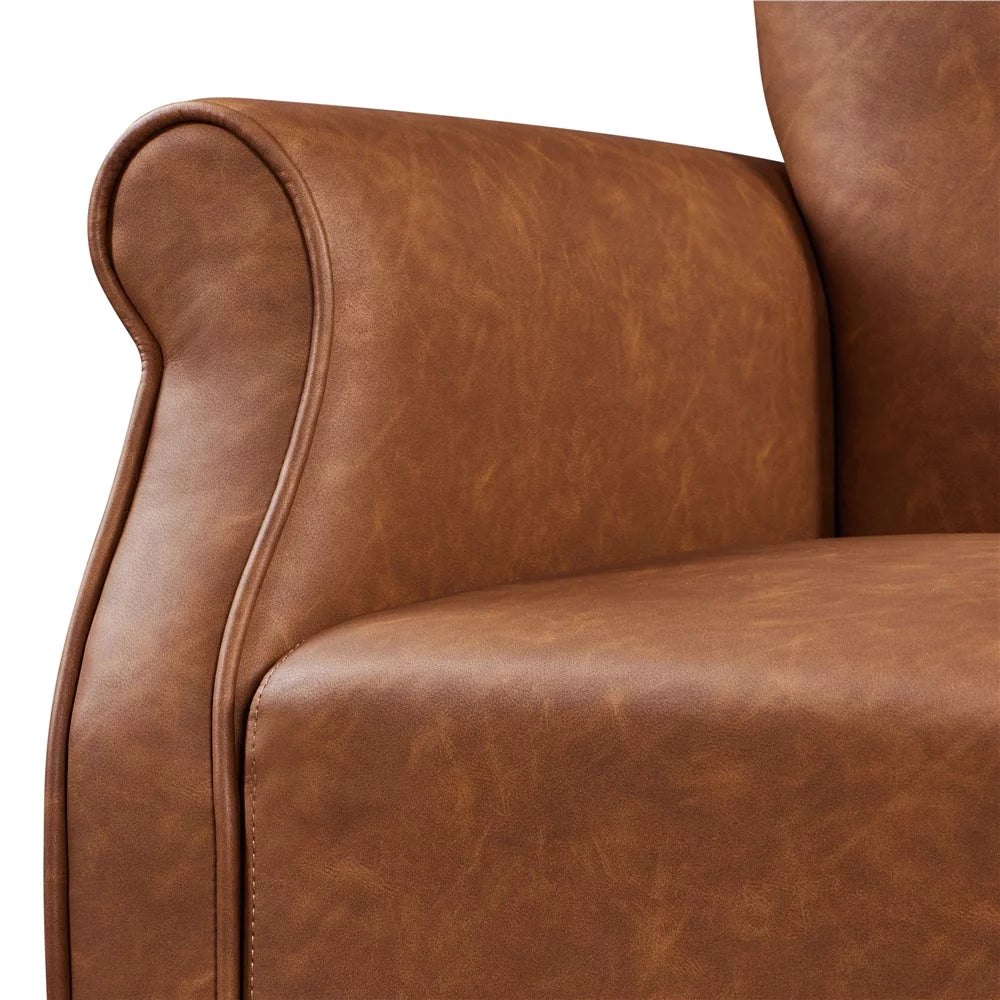 Set of 2 Faux Leather Accent Chair L3538