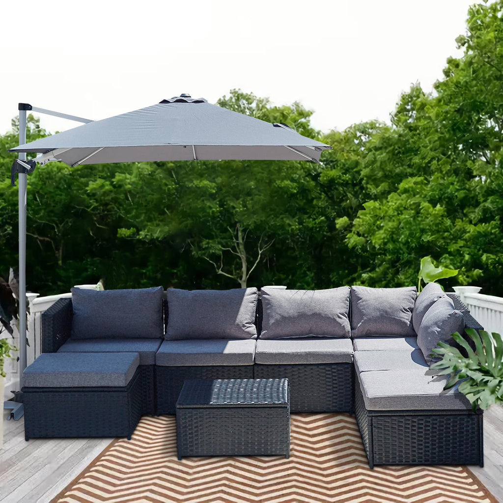 Outdoor Sectional Wicker Rattan Sofa Set with Cushion K222