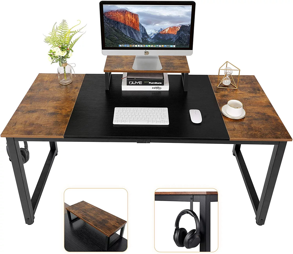 Computer Desk with Monitor Stand U9930