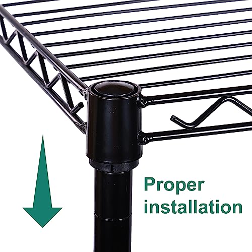 Black Steel Adjustable Storage Shelving Unit Q925056