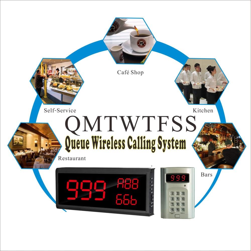 Wireless Calling System Number Keypad Caller and 3 Number Display Host T5091